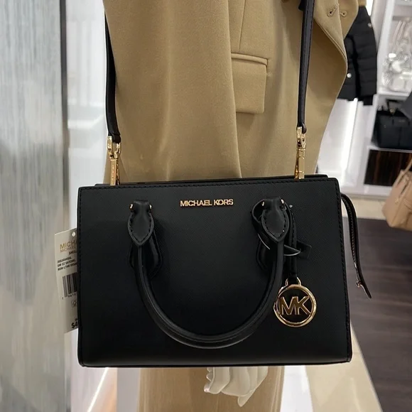 Michael Kors Sheila Small Center Zip Satchel Shoulder Crossbody Bag Non Leather - Picture 16 of 16